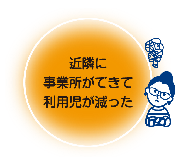 近隣に事業所ができて利用児が減った